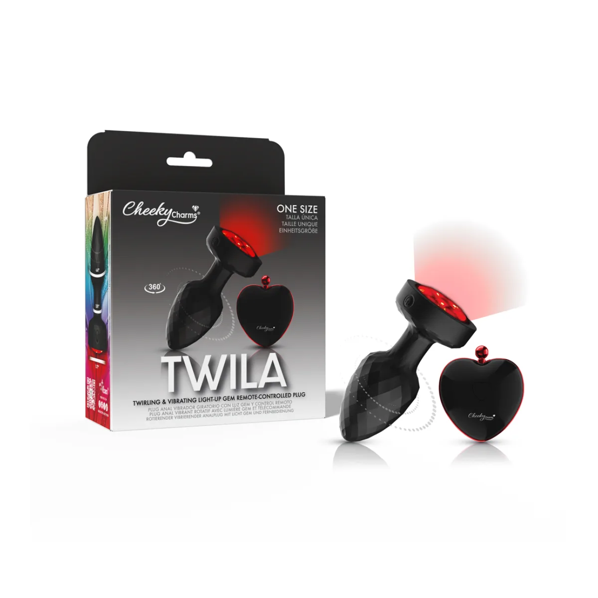 Twila Light-Up Vibrating Gem Plug With Remote vibrator butt plug - main image
