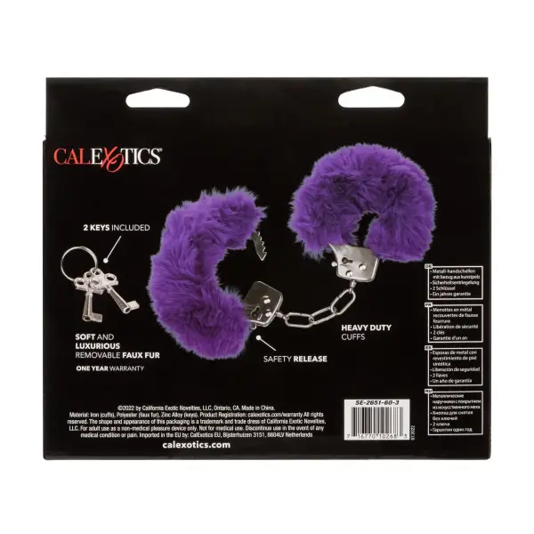 Ultra Fluffy Furry Cuffs - Purple cuffs / restraints - product detail