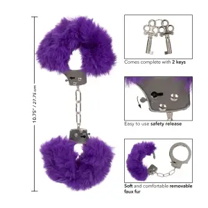 Ultra Fluffy Furry Cuffs - Purple cuffs / restraints - product detail