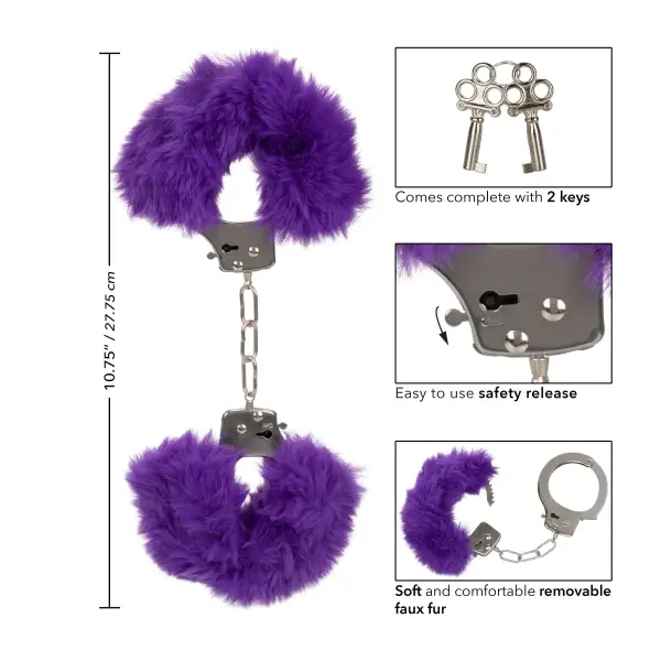 Ultra Fluffy Furry Cuffs - Purple cuffs / restraints - product detail