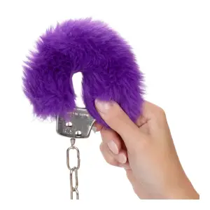 Ultra Fluffy Furry Cuffs - Purple cuffs / restraints - alternate product angle