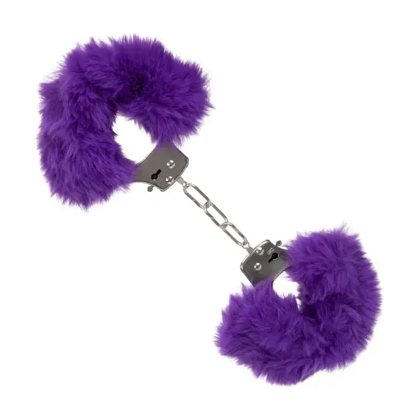 Ultra Fluffy Furry Cuffs - Purple cuffs / restraints - alternate product angle