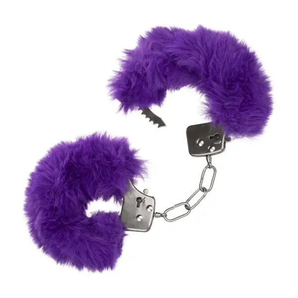 Ultra Fluffy Furry Cuffs - Purple cuffs / restraints - alternate product angle