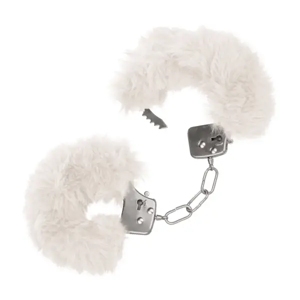 Ultra Fluffy Furry Cuffs - White cuffs / restraints - alternate product angle
