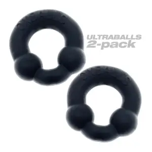 Ultraballs 2- Piece Cockring Set - Night Black 8 Ultraballs 2- Piece Cockring Set - Night Black cock ring for men - packaging view