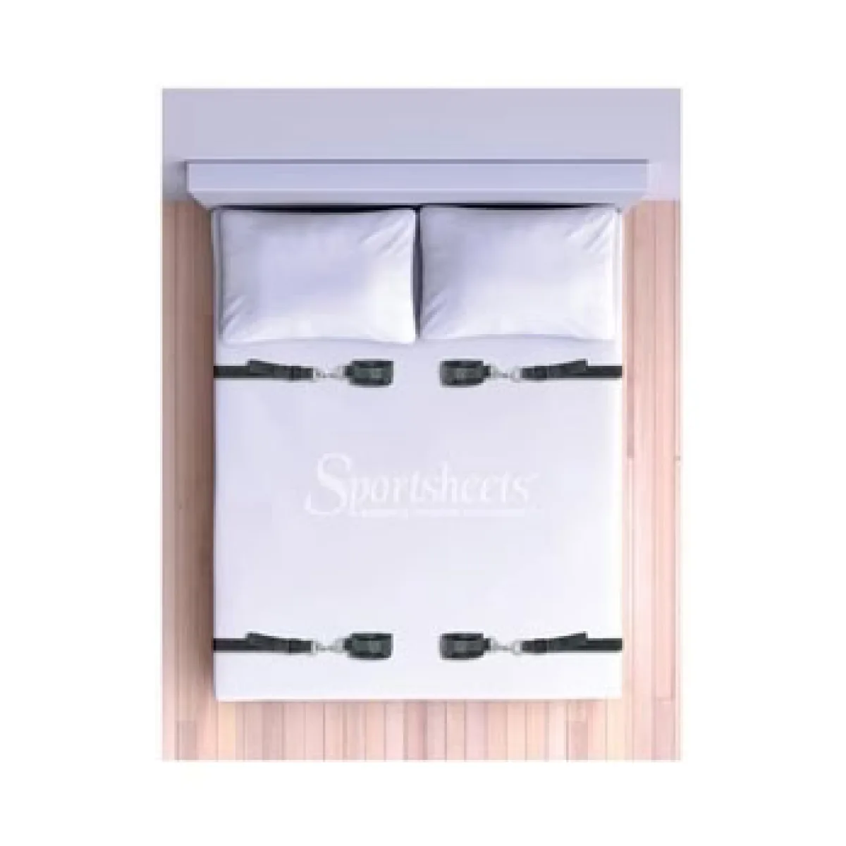 Under the Bed Restraint System bed bondage kit - alternate angle
