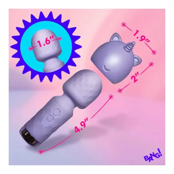 Unicorn Silicone Wand - Lavender - view 3