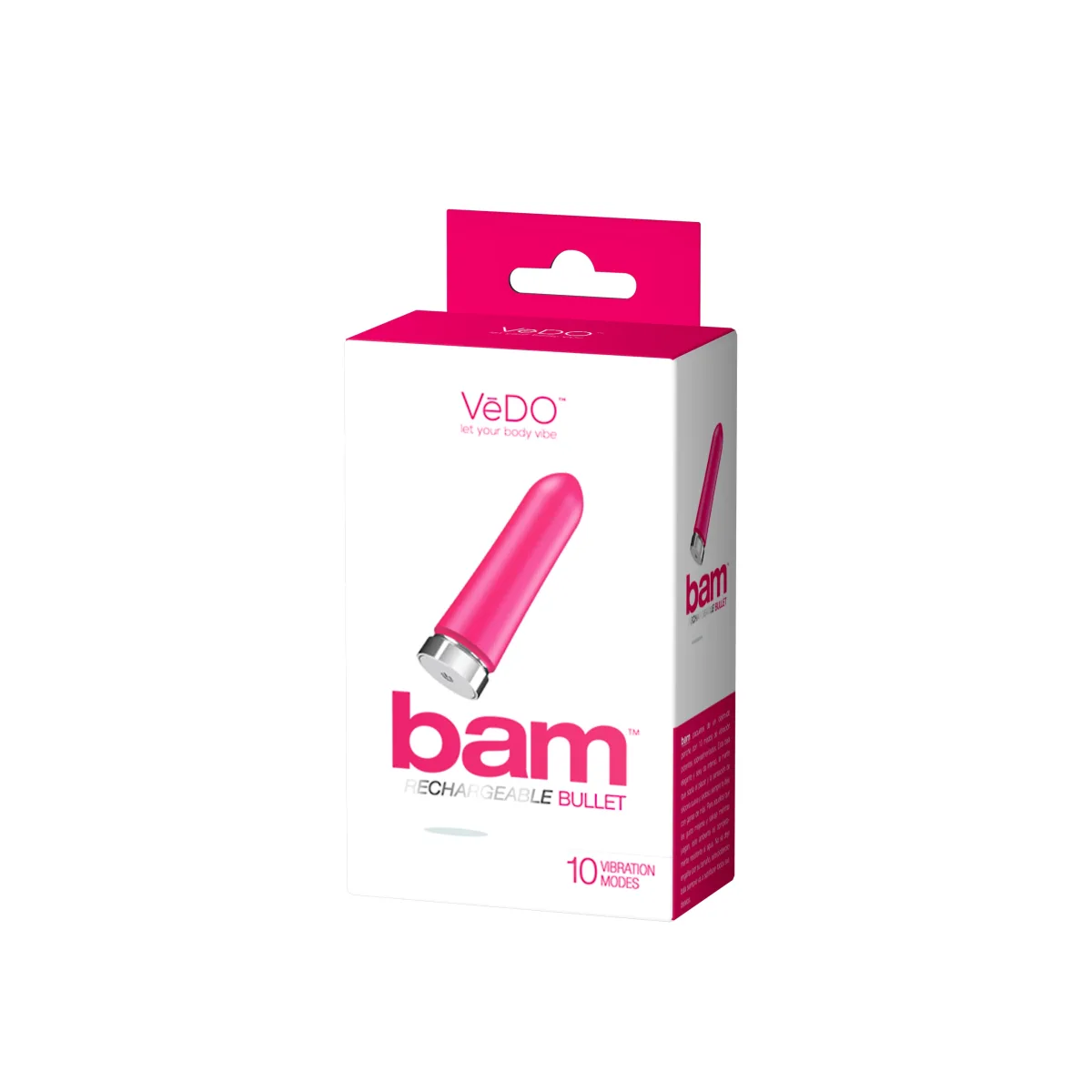 Bam Rechargeable Bullet - Hot in Bed Pink - view 1