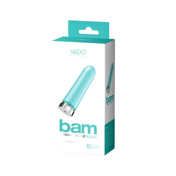 VeDO Bam Rechargeable Bullet Vibrator 6 Bam Rechargeable Bullet - Tease Me Turquoise - view 1