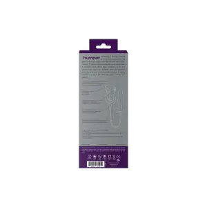 Humper Rechargeable Dual C-Ring With Anal Plug - Purple - vibrating cock ring - product image 2