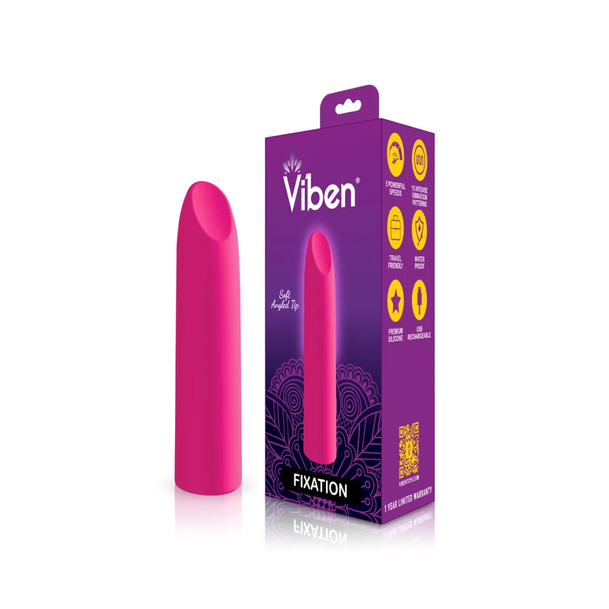 Fixation Lipstick Bullet - Hot Pink – lipstick bullet vibrator – view 2