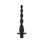 Vibrating Butt Beads - Black vibrating anal bead - main image