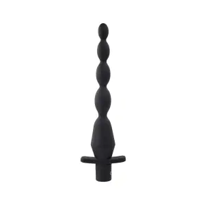 Vibrating Butt Beads - Black vibrating anal bead - main image