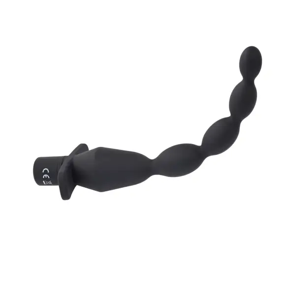 Vibrating Butt Beads - Black vibrating anal bead - product detail