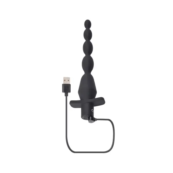 Vibrating Butt Beads - Black vibrating anal bead - packaging view