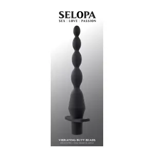 Vibrating Butt Beads - Black vibrating anal bead - additional view