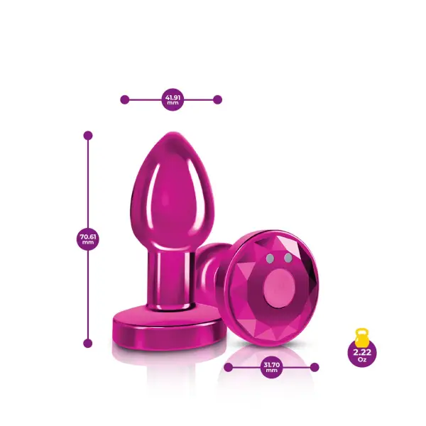 Vibrating Pink Metal Remote Plug 10 Vibrating Pink Metal Remote Plug - Small - butt plugs - product image 2