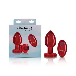 Vibrating Red Metal Remote Plug - Lg - butt plugs - product image 2