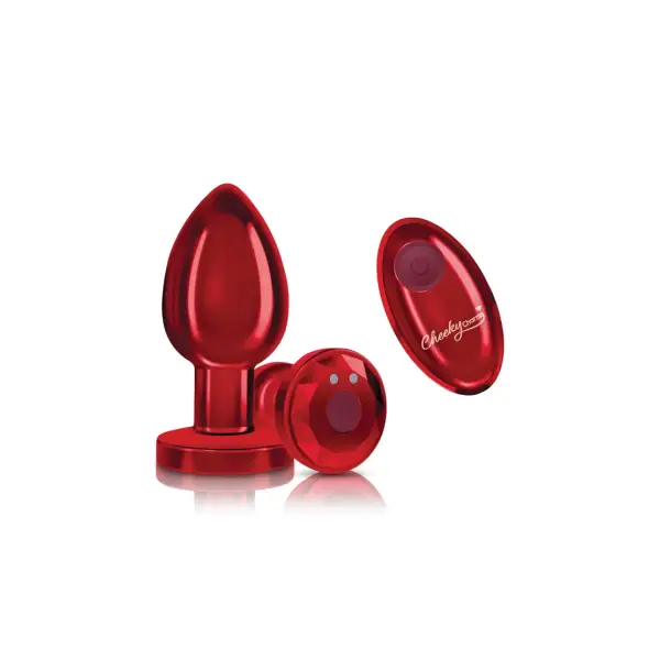 Vibrating Red Metal Remote Plug - Lg - butt plugs - product image 5