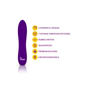 Vivacious Flexible Power Bullet - Violet – vibrator bullet charger – view 2