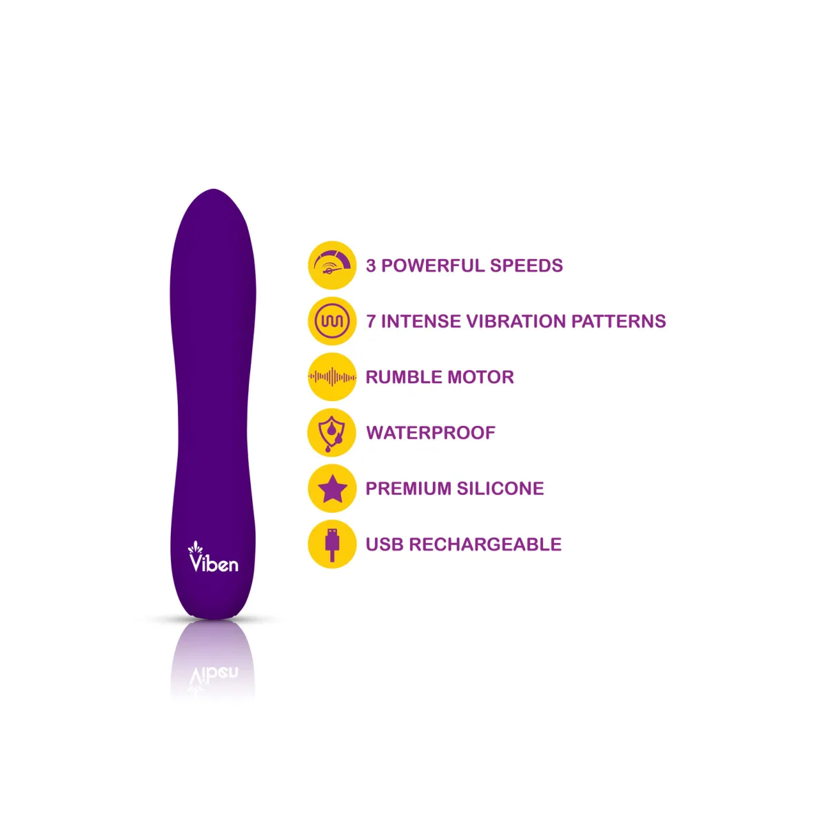 Vivacious Flexible Power Bullet - Violet – vibrator bullet charger – view 2