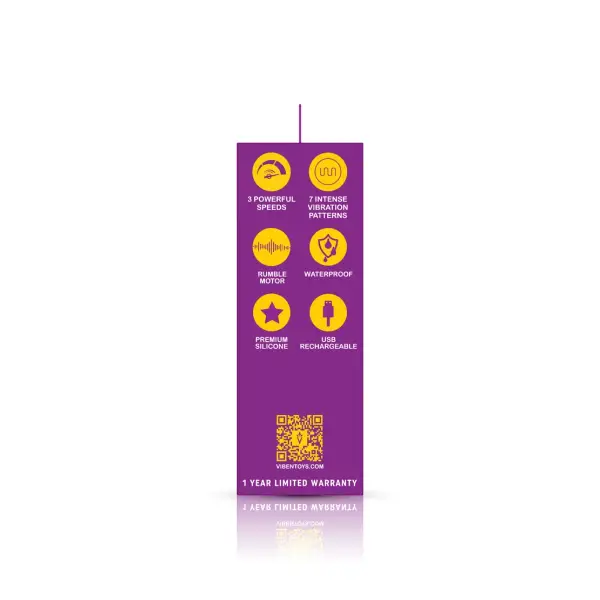 Vivacious Flexible Power Bullet - Violet – vibrator bullet charger – view 7