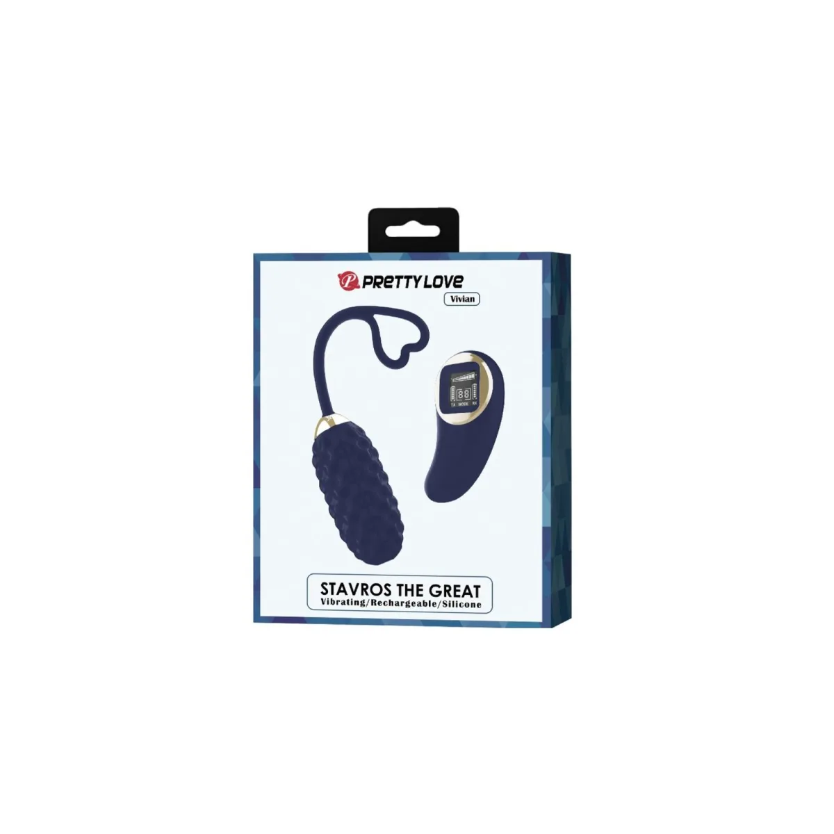 Vivian Remote Control Vibrating Egg - Blue - view 2
