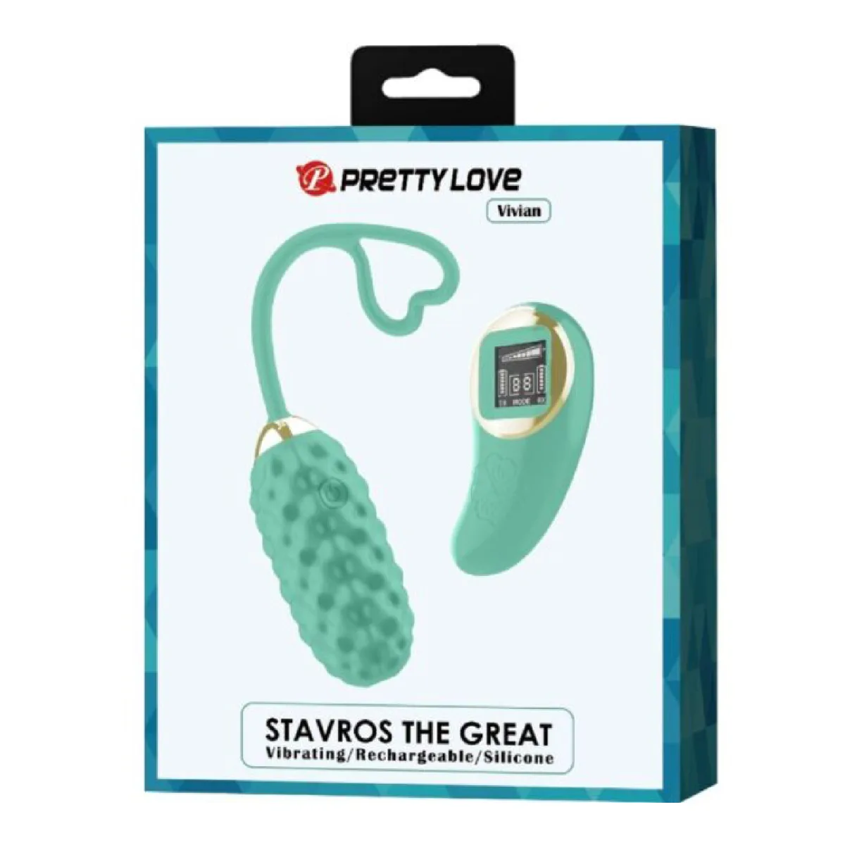 Vivian Remote Control Vibrating Egg - Turquoise - view 1