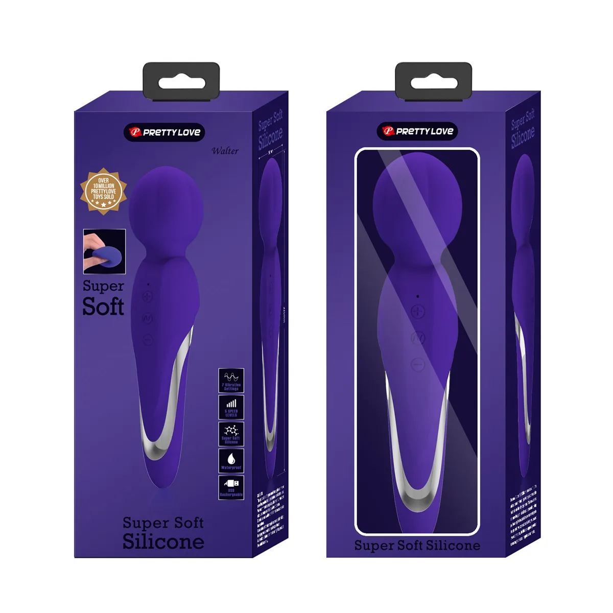 Walter Super Soft Silicone Wand - Violet - view 2