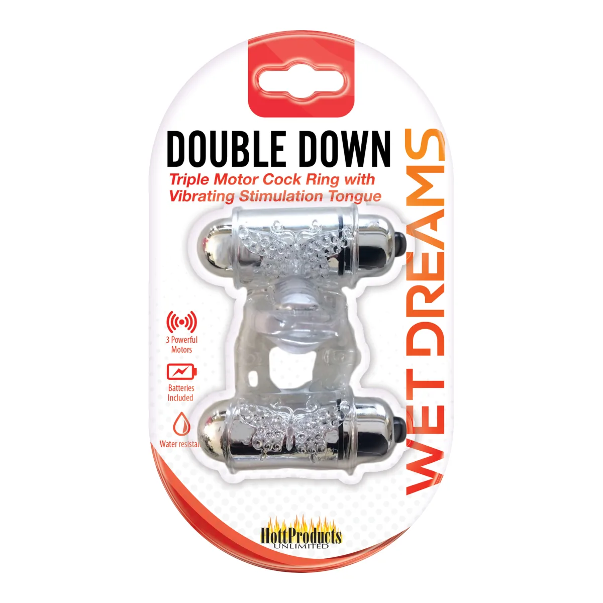 Wet Dreams - Double Down - vibrating cock ring - main product image