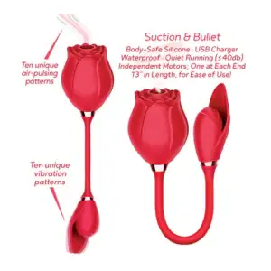 Wild Rose Suction and Bullet - Red 4 Wild Rose Suction and Bullet - Red - view 2