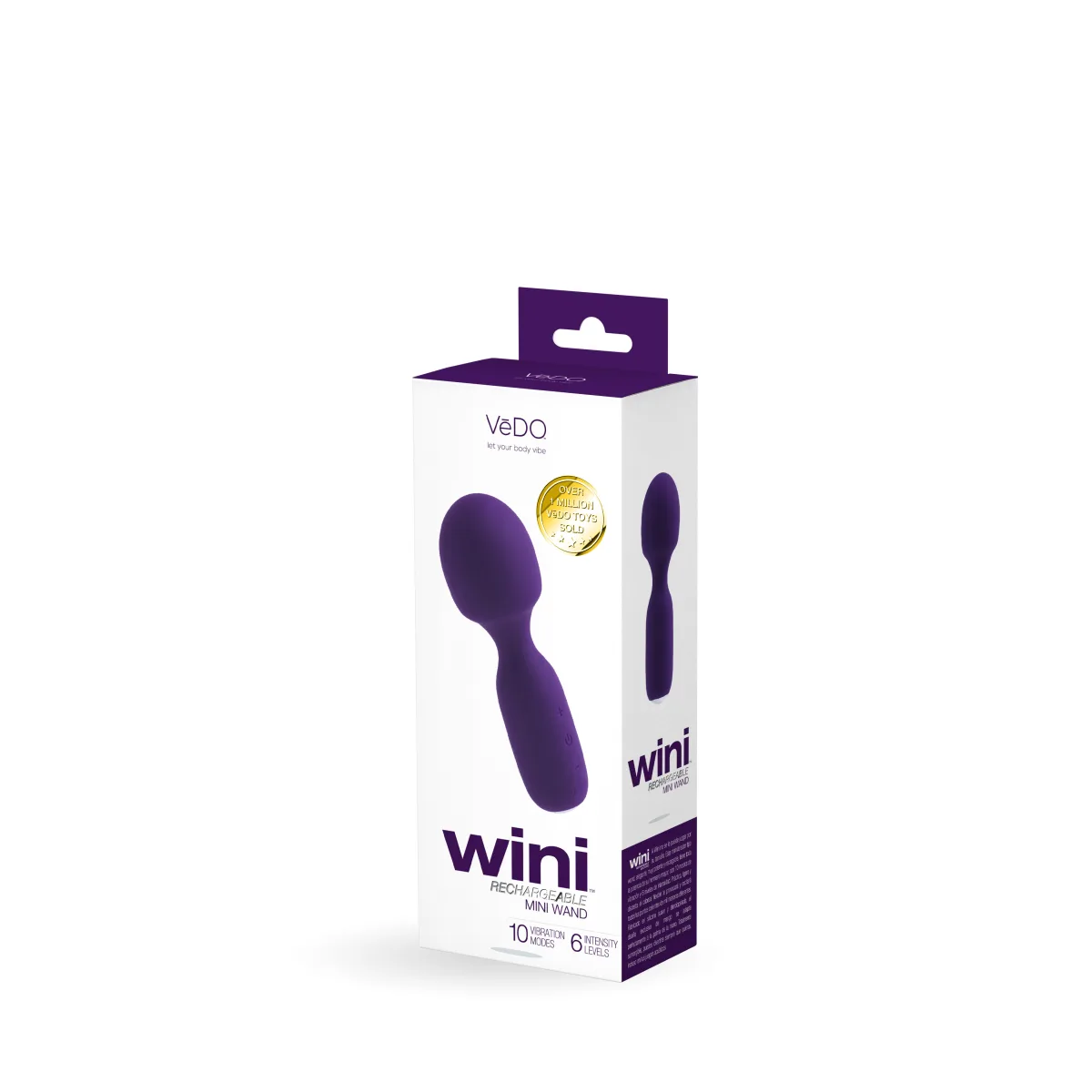 Wini Rechargeable Mini Wand - Purple - view 1