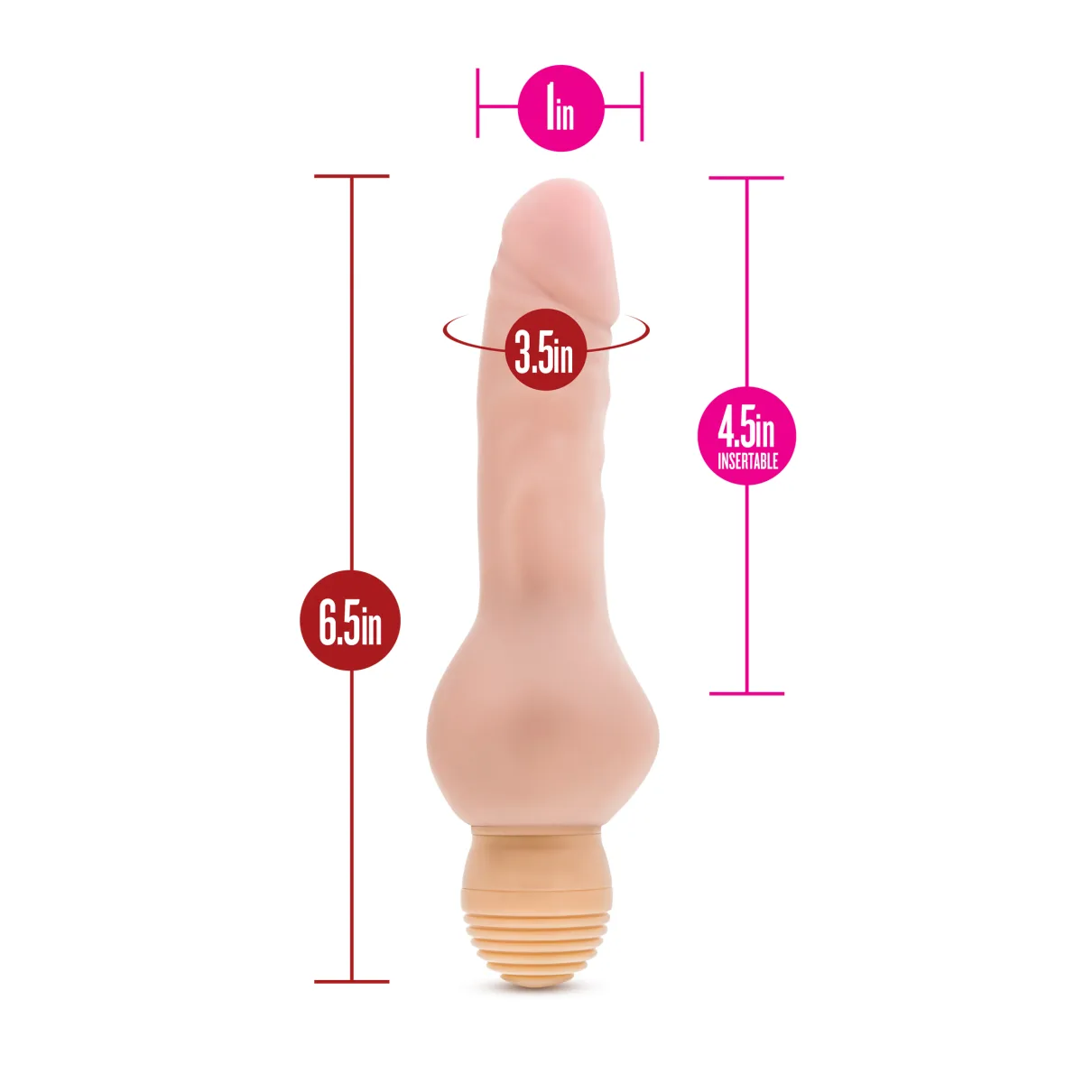 X5 Mr. Right Now - Vanilla realistic vibrator - main product image