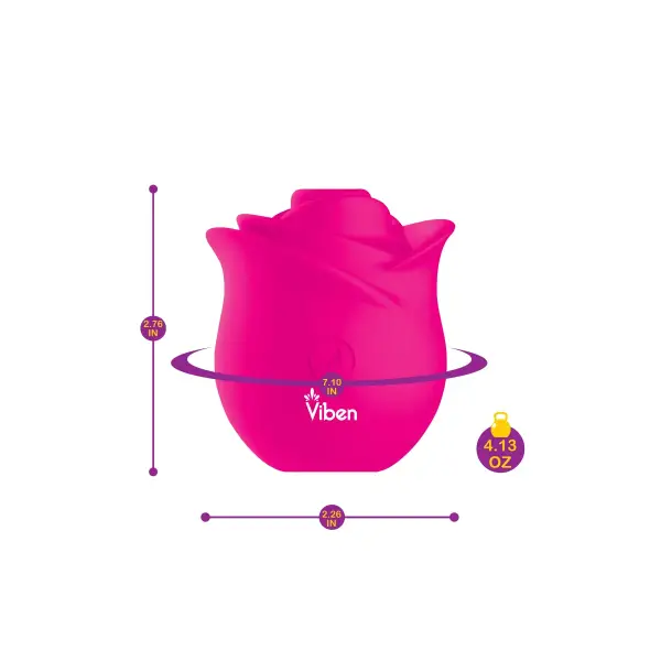 Zen Rose - Hot Pink clitoral vibrator - product image 2